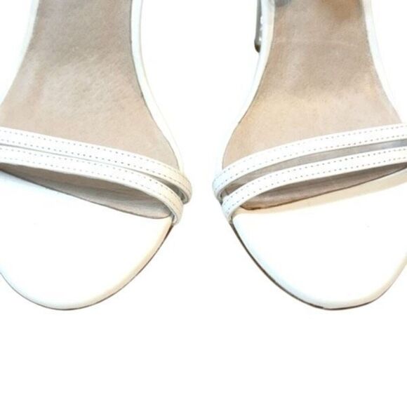 RAYE REVOLVE Clara Heels in White Leather Ankle Wrap Size 6.5 - Picture 3 of 14